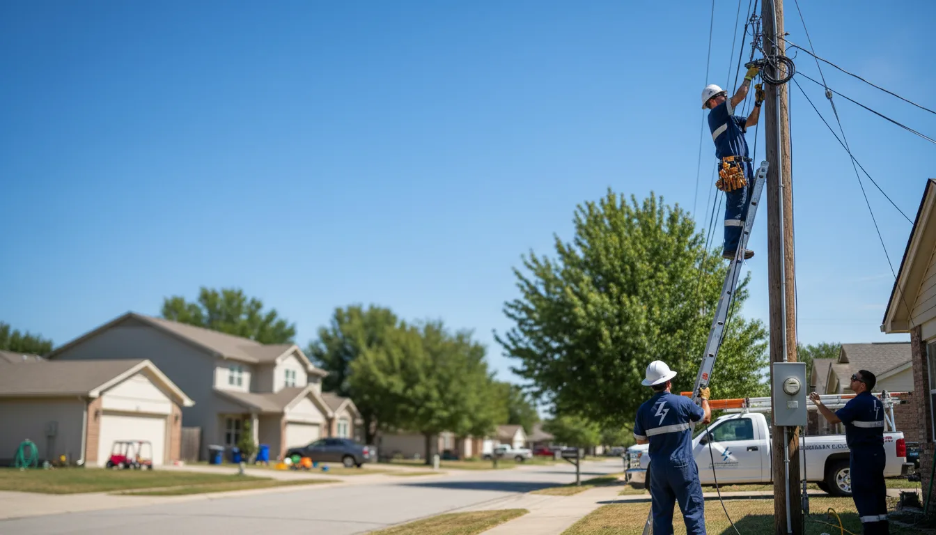 Residential electrician providing installation services in San Juan, TX